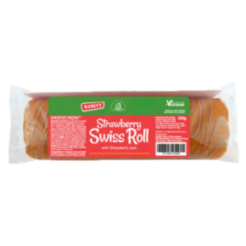 Bobby's Strawberry Swiss Roll 300g