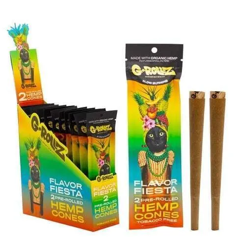 G Rolls Cones, 2 Hemp Cones, Honey Buzz