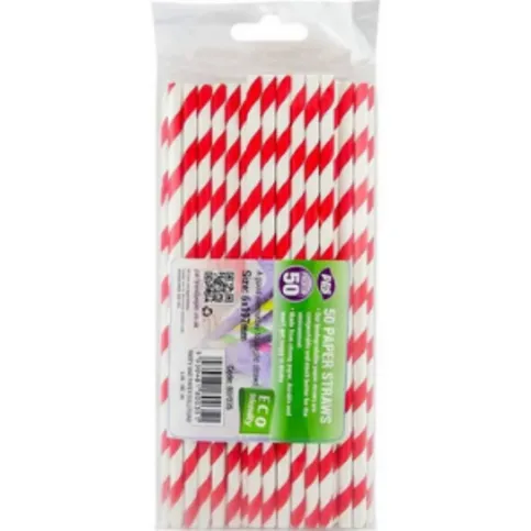 Eco Friendly Paper Straws 50 Pack