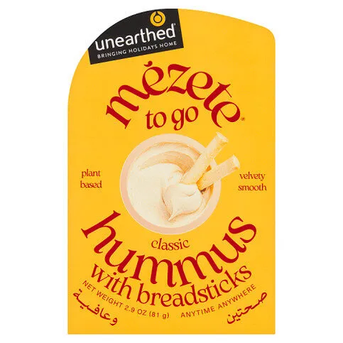 Unearthed Mezete to Go Classic Hummus with Breadsticks 81g