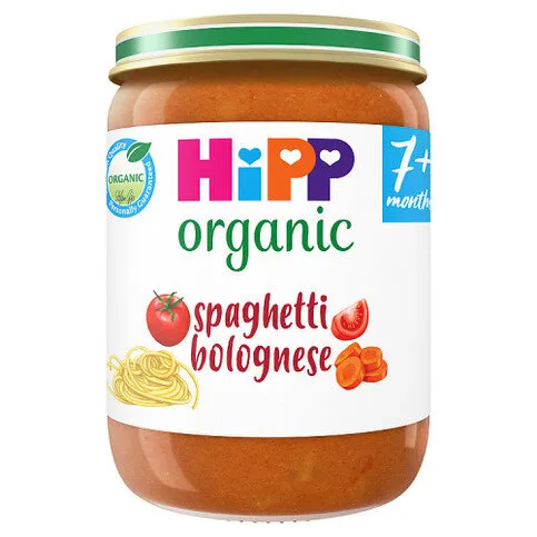 HiPP Organic Spaghetti Bolognese Baby Food Jar 7+ Months 190g