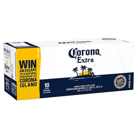 Corona Extra Premium Lager Beer Cans 10x330ml