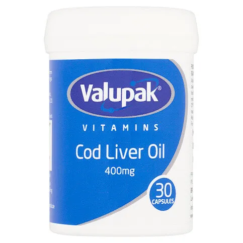 Valupak Vitamins Cod Liver Oil 400mg 30 Capsules