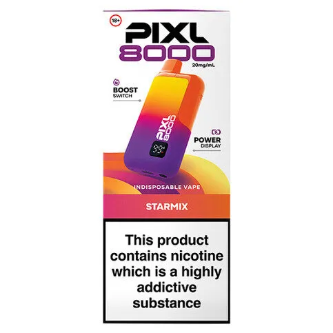 Pixl 8000 Starmix Indisposable Vape 200mg/ml