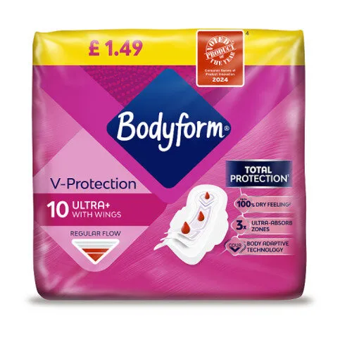 Bodyform Cour-V Ultra Normal Sanitary Towels Wings 10 pack