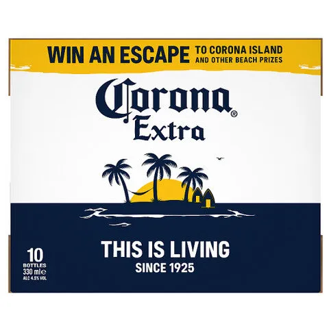 Corona Extra Premium Lager Beer Bottles 10x330ml