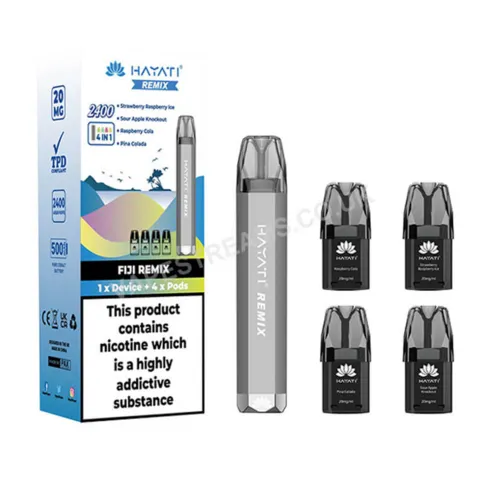 Hayati Remix 2400 Fiji Remix 4 X 2ml Tank 20mg 2400 Puffs