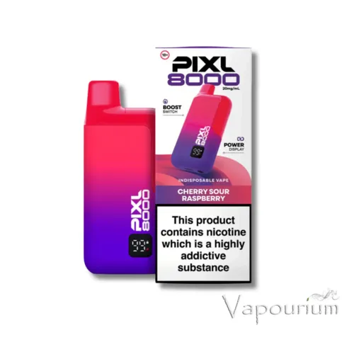 Pixl 8000 Prefilled Vape Kit - Cherry Sour Raspberry 20mg