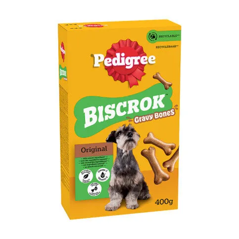 PEDIGREE® BISCROK™ Gravy Bones Dog Treats 400g